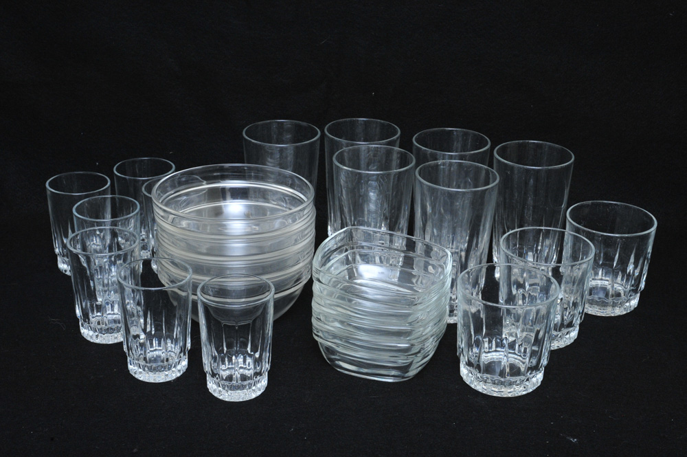 French Arcoroc Glassware and Bowls