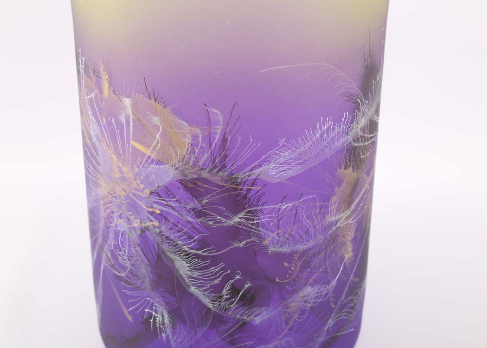Large Hand Painted Glass Vase