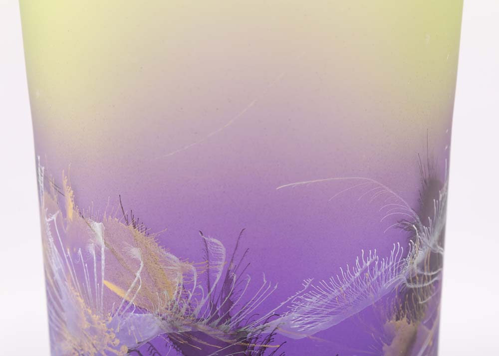 Large Hand Painted Glass Vase