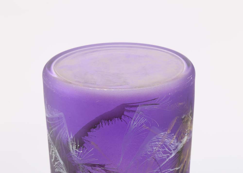 Large Hand Painted Glass Vase