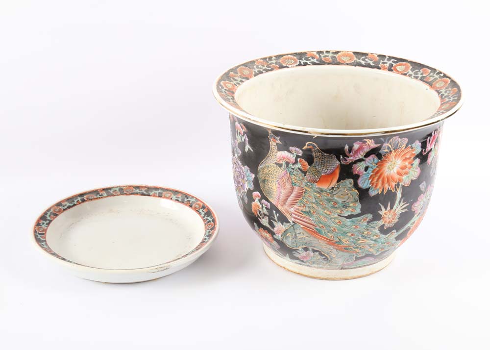 Pair of Chinese Ceramic Planters