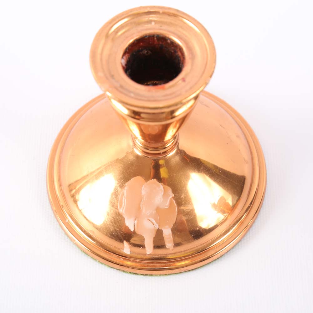 Three Pairs of Metal Candlesticks