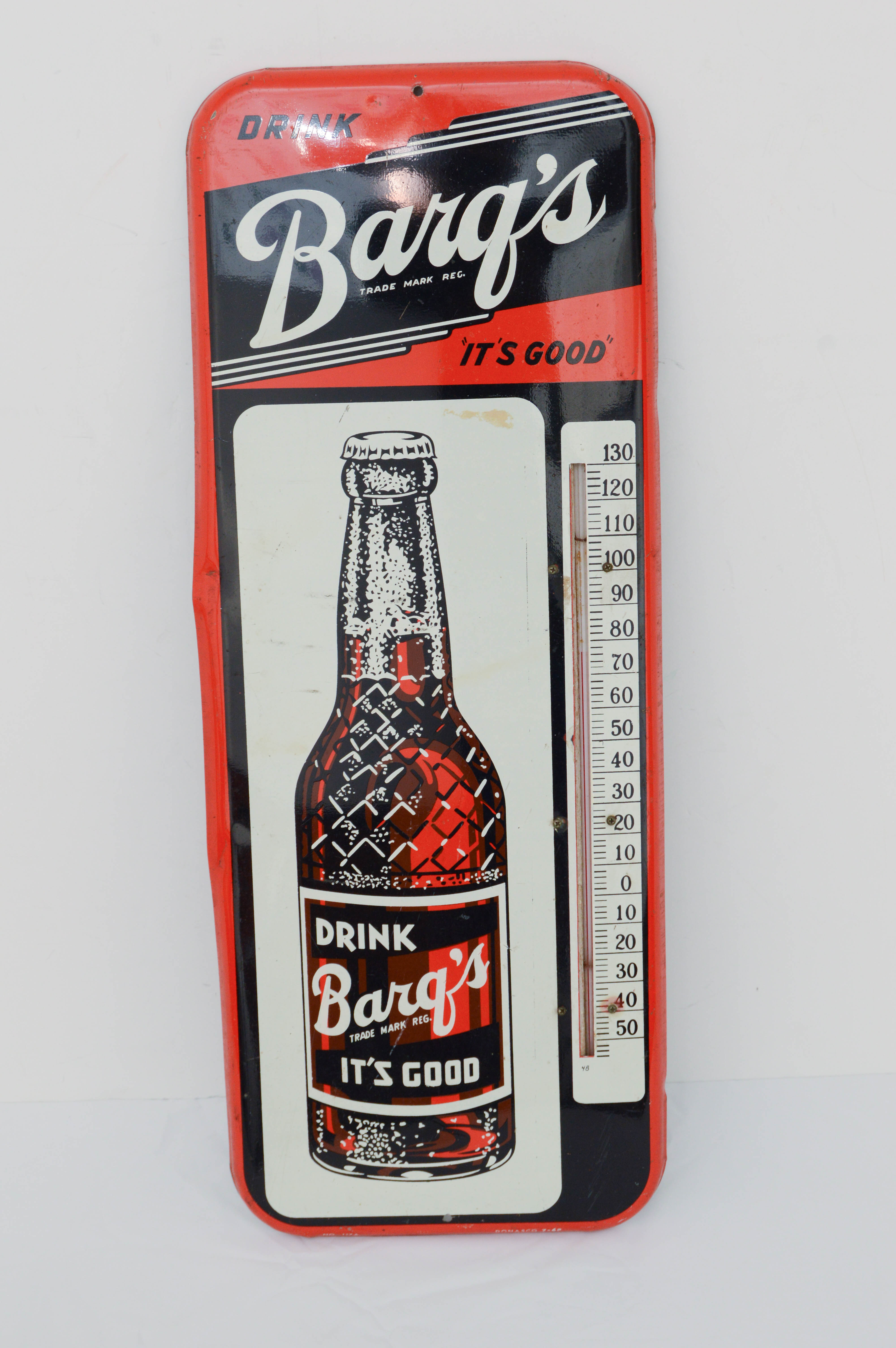 Vintage Barq's Root Beer Thermometer