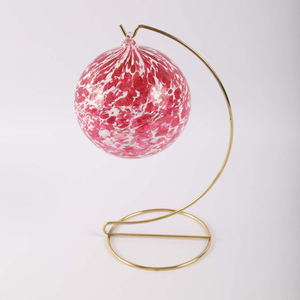 Pair of Handblown Christmas Ornaments on Stands