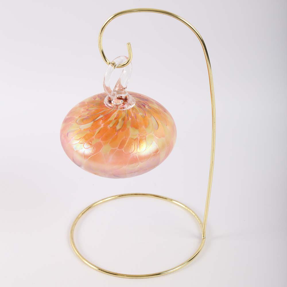 Pair of Handblown Christmas Ornaments on Stands