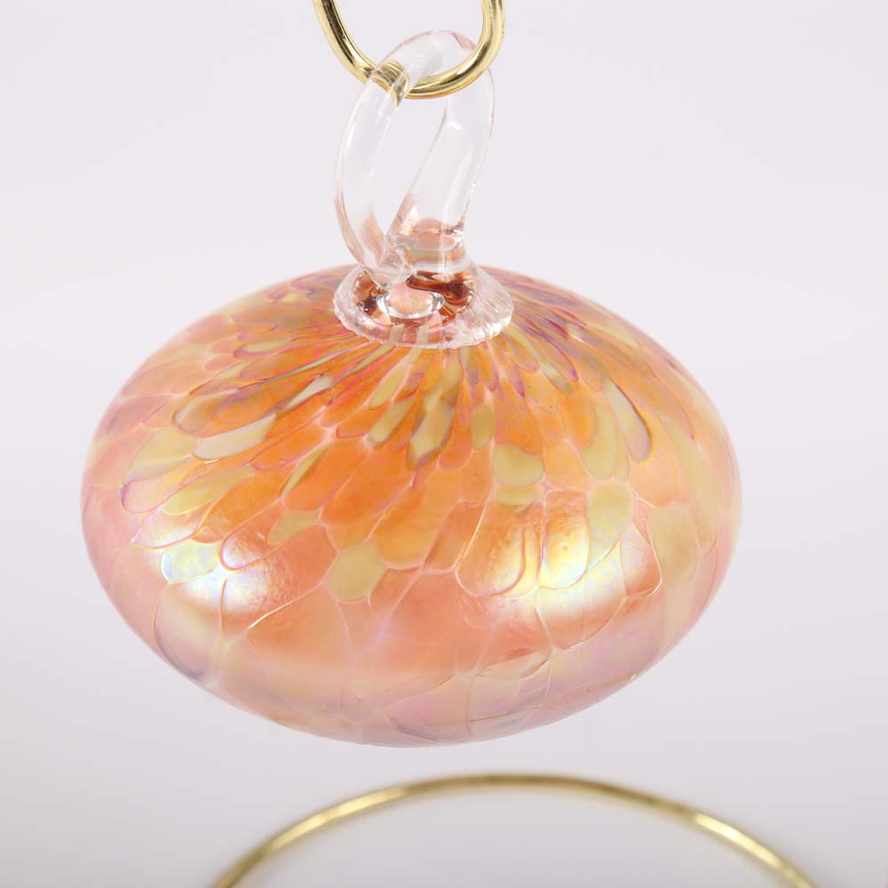 Pair of Handblown Christmas Ornaments on Stands