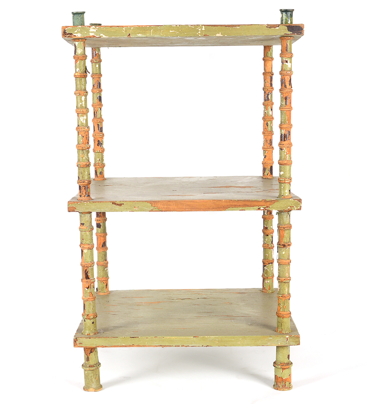 Antique Folk Art Spool Table