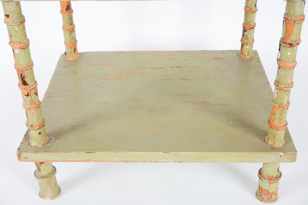 Antique Folk Art Spool Table