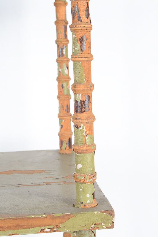 Antique Folk Art Spool Table