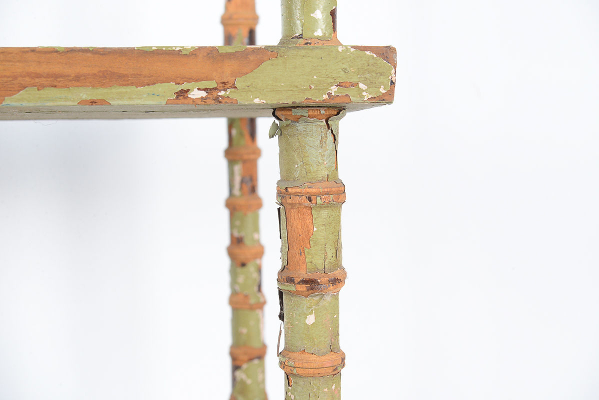 Antique Folk Art Spool Table