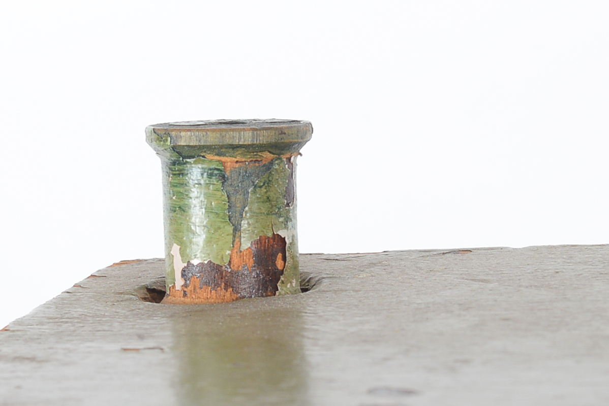 Antique Folk Art Spool Table