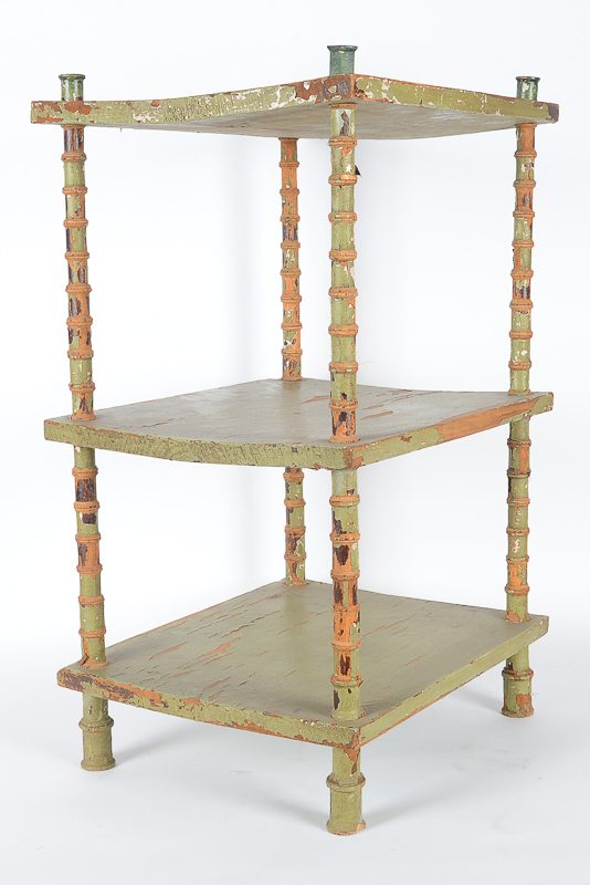 Antique Folk Art Spool Table