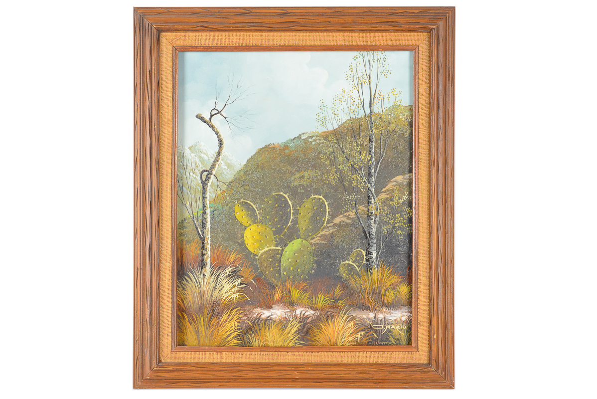 1970s Vintage Southwestern Oil Paintings by J. Mario