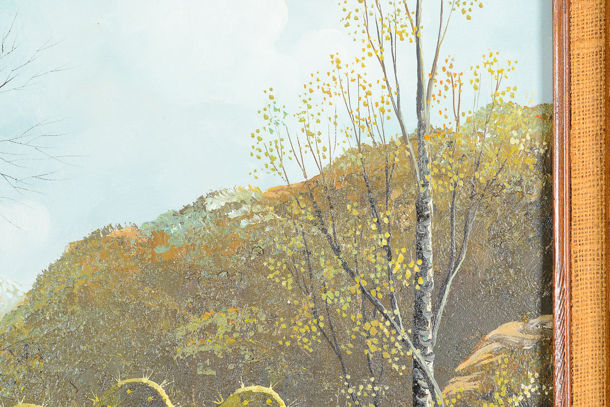 1970s Vintage Southwestern Oil Paintings by J. Mario