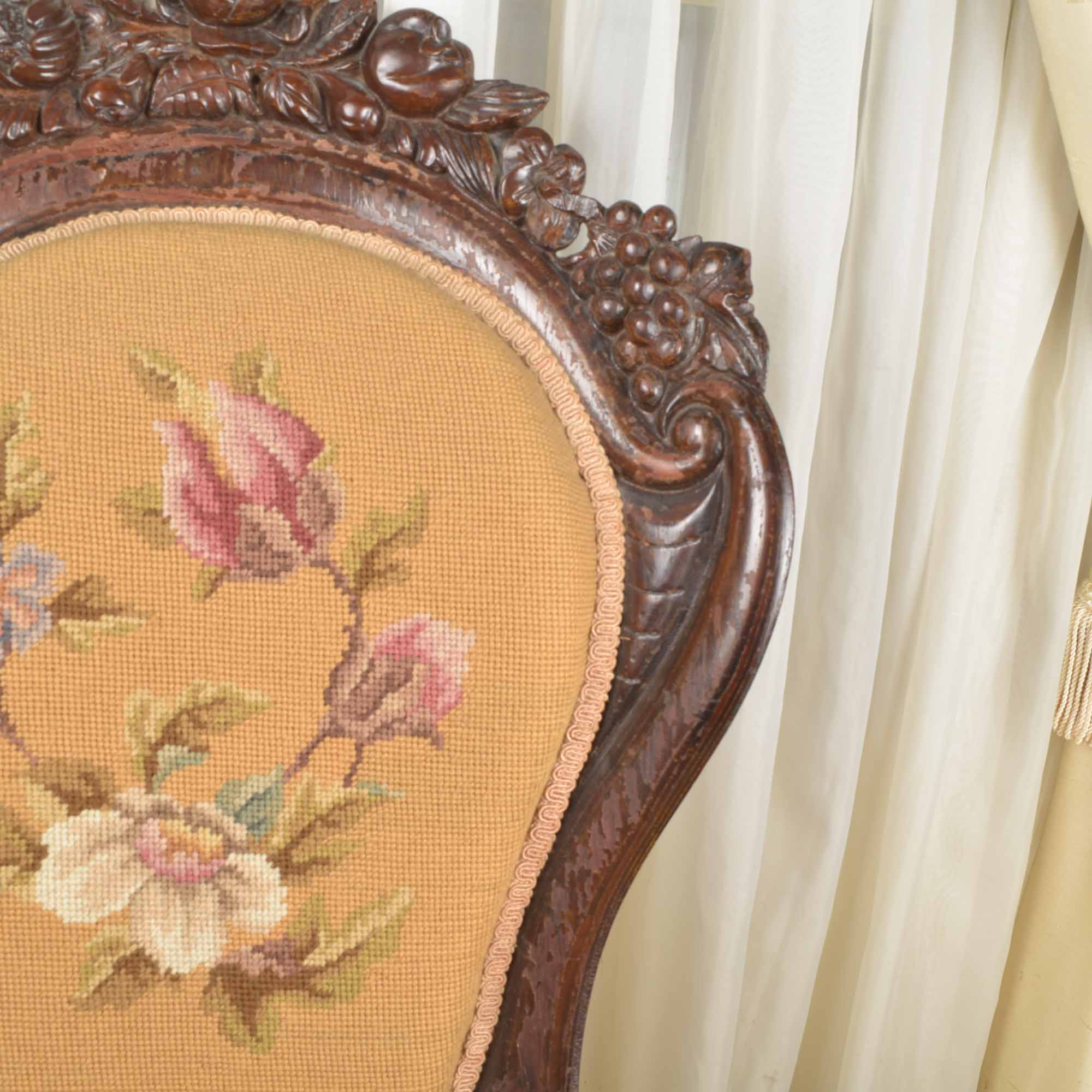 Victorian Rococo "Roselie" Rosewood Chair by John Henry Belter