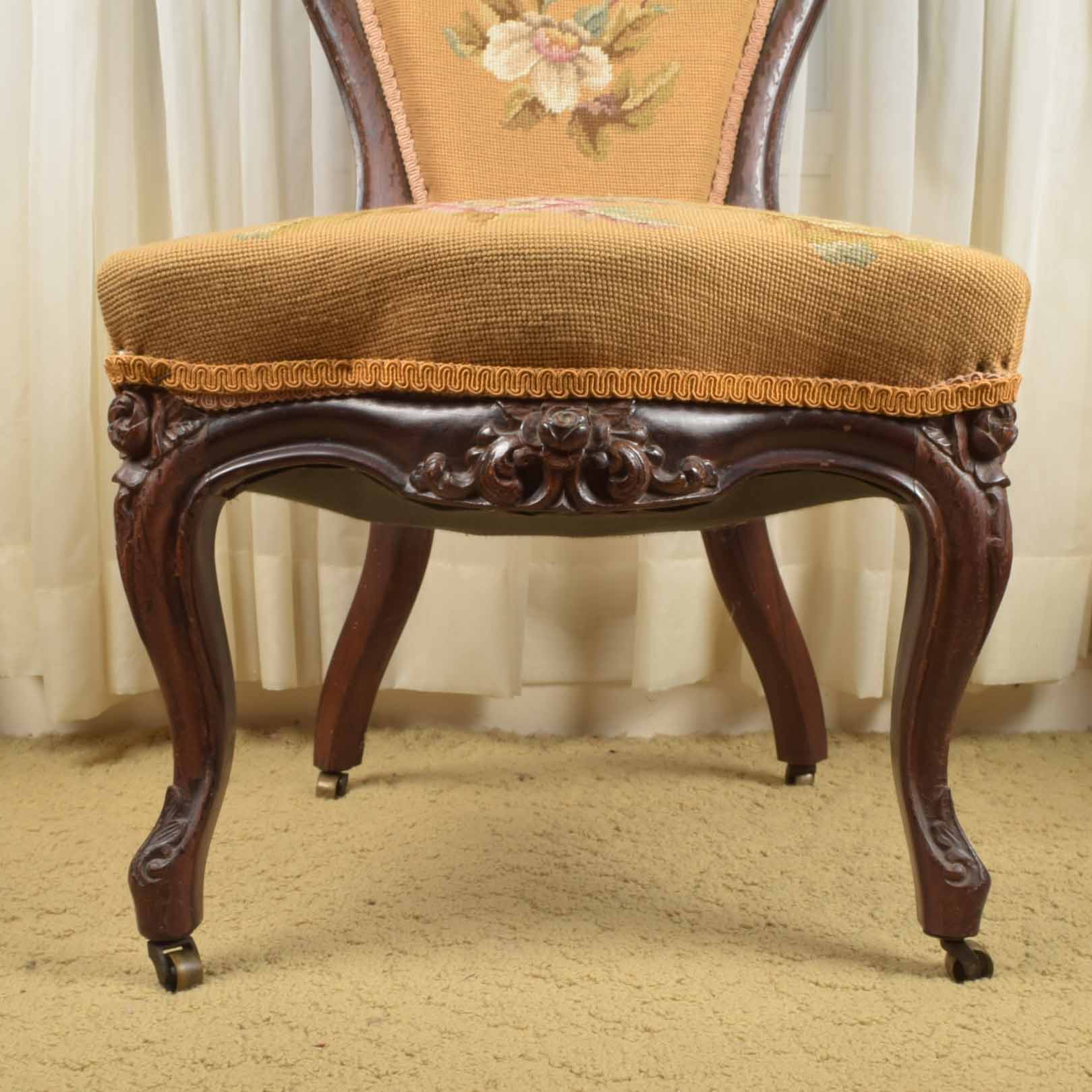 Victorian Rococo "Roselie" Rosewood Chair by John Henry Belter