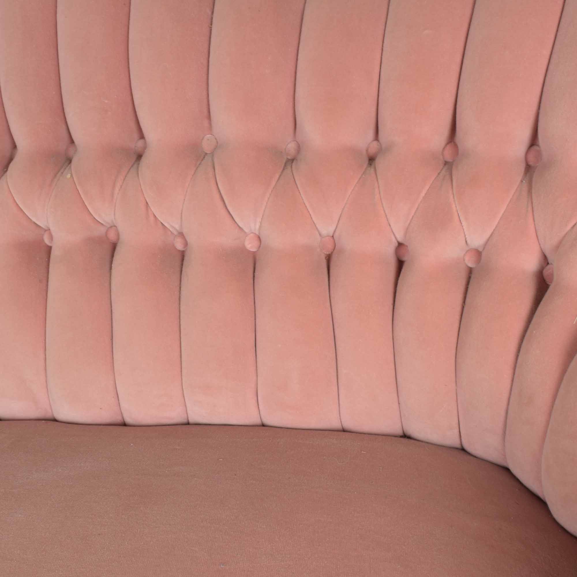 Victorian Rosewood Pleated Button Back Setee