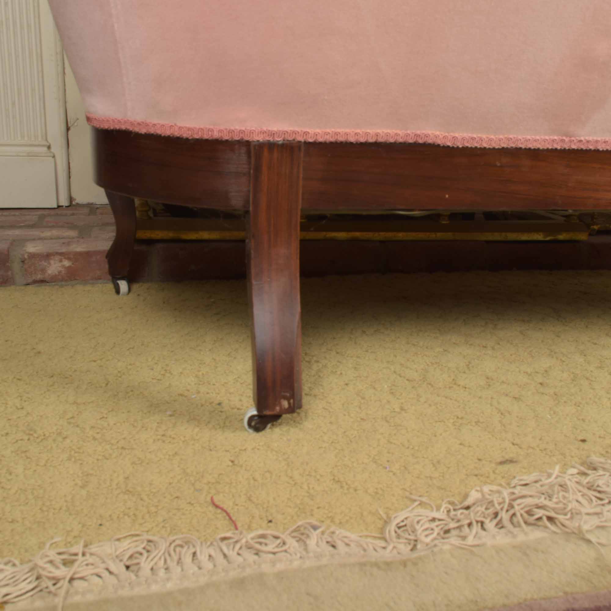 Victorian Rosewood Pleated Button Back Setee