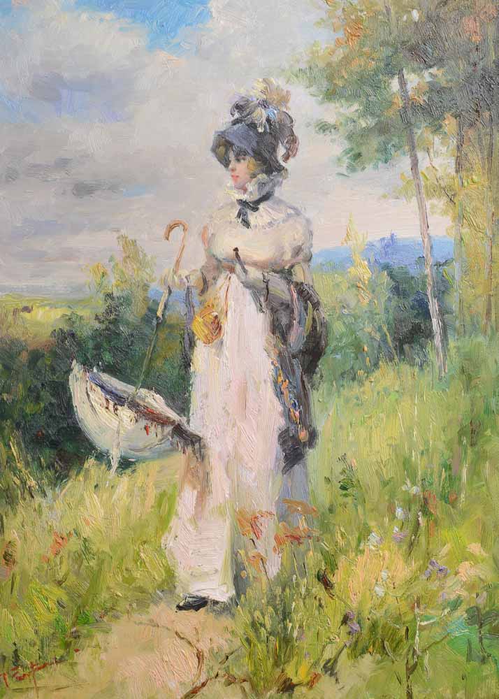 Original Oil on Canvas of Impressionistic portrait