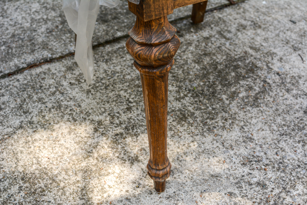 Oak Dining Table with Caned Back Chairs