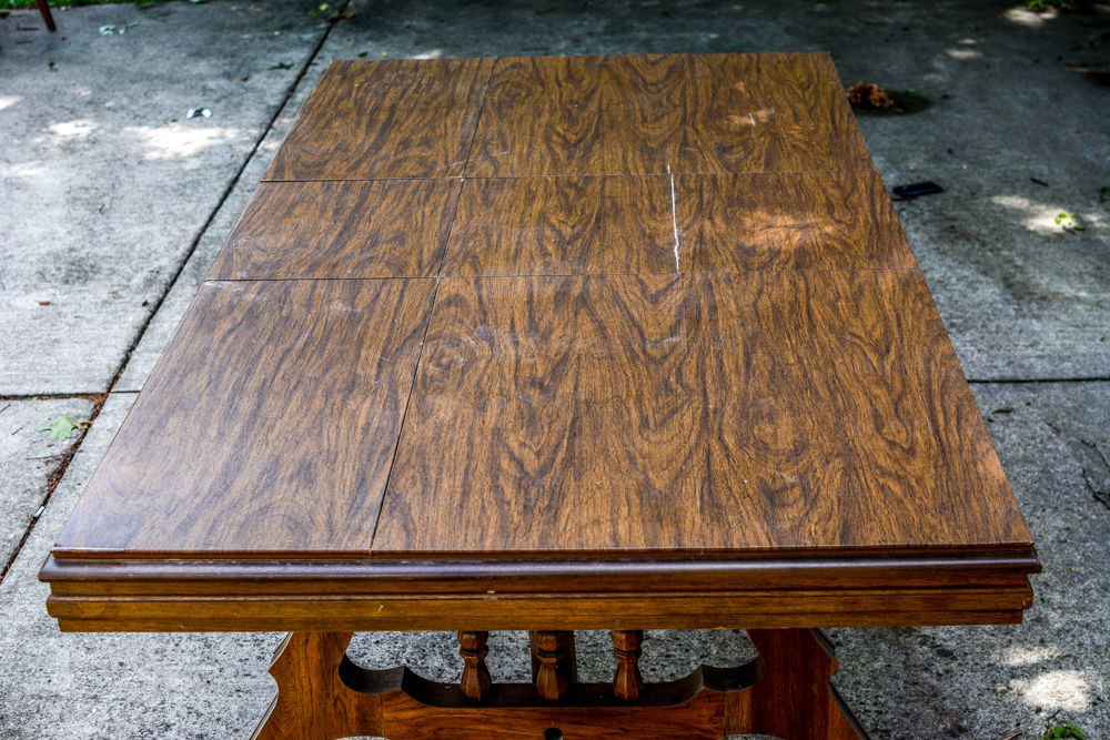Oak Dining Table with Caned Back Chairs