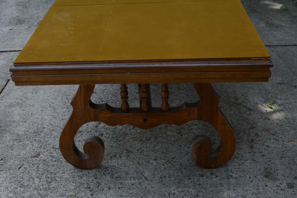 Oak Dining Table with Caned Back Chairs