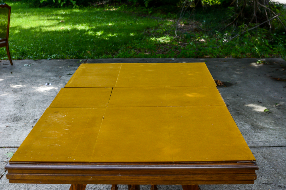 Oak Dining Table with Caned Back Chairs