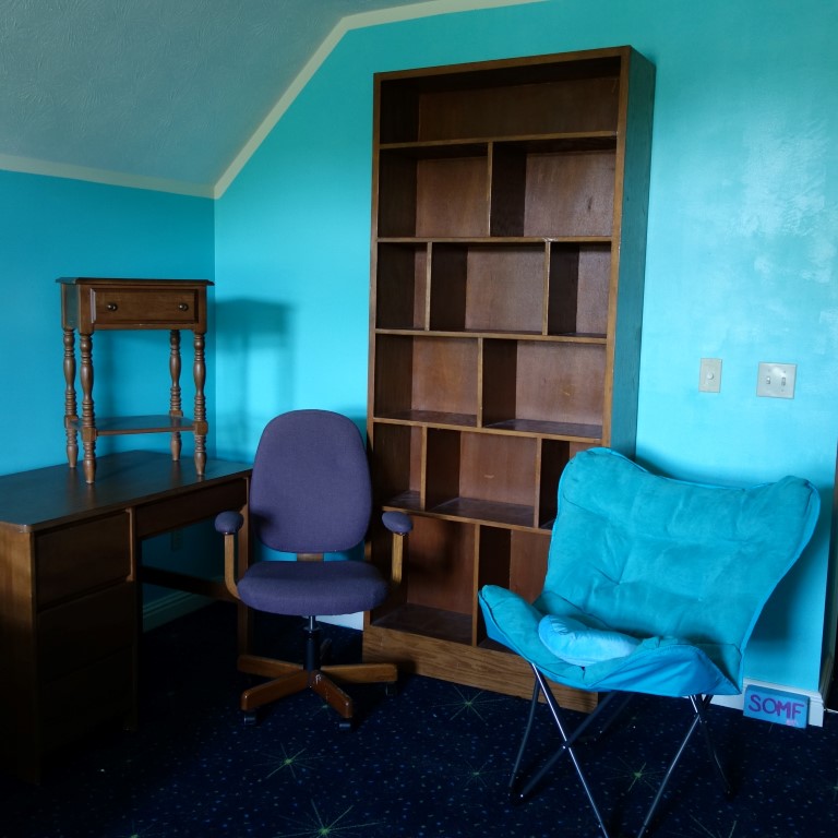 Bookcase, desk, side table and Other Pieces