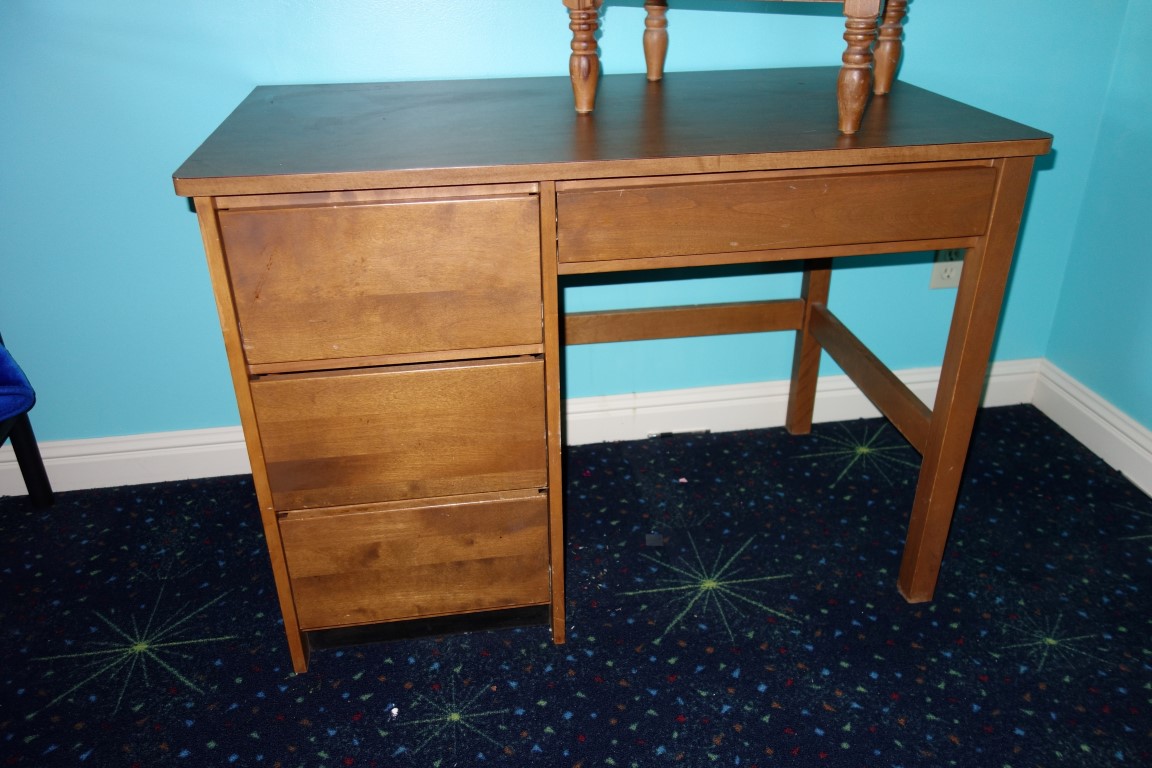 Bookcase, desk, side table and Other Pieces