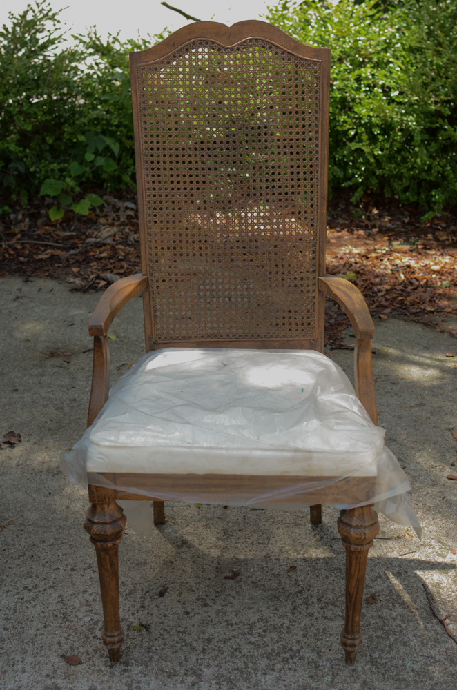 Oak Dining Table with Caned Back Chairs
