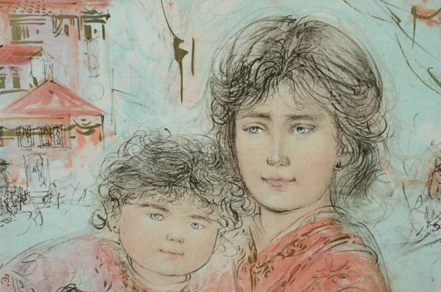 Edna Hibel Signed Limited Edition Lithograph