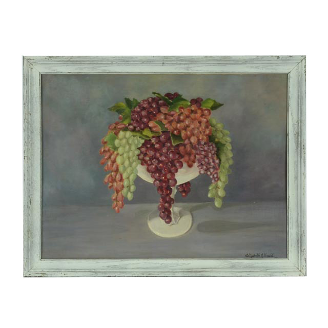 Elizabeth Albrecht Vintage Oil on Canvasboard Still Life