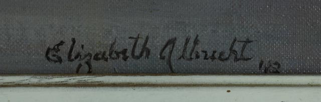 Elizabeth Albrecht Vintage Oil on Canvasboard Still Life