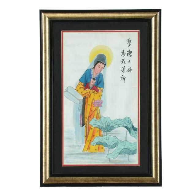 Chinese Watercolor Painting on Silk