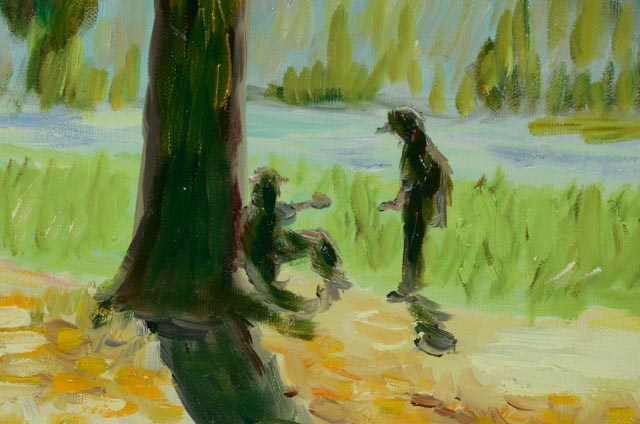 Hubert Collet Original Oil on Canvas "En Bouogne, France"