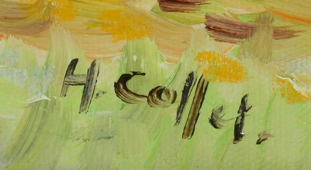 Hubert Collet Original Oil on Canvas "En Bouogne, France"