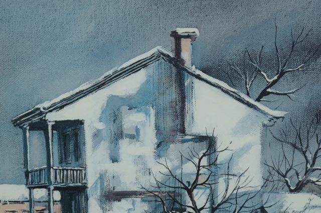 Robert Fabe Signed Offset Lithograph "December Day"