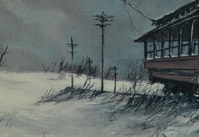 Robert Fabe Signed Offset Lithograph "End of the Line"