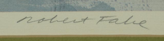 Robert Fabe Signed Offset Lithograph "End of the Line"