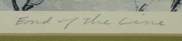 Robert Fabe Signed Offset Lithograph "End of the Line"