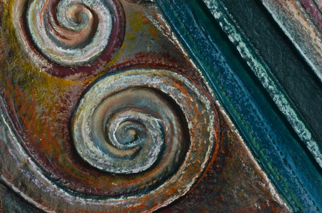 Elaine Albers Cohen Handcast Paper Relief "Energy I"