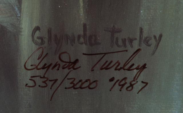 Glynda Turley Signed Limited Edition Offset Lithograph