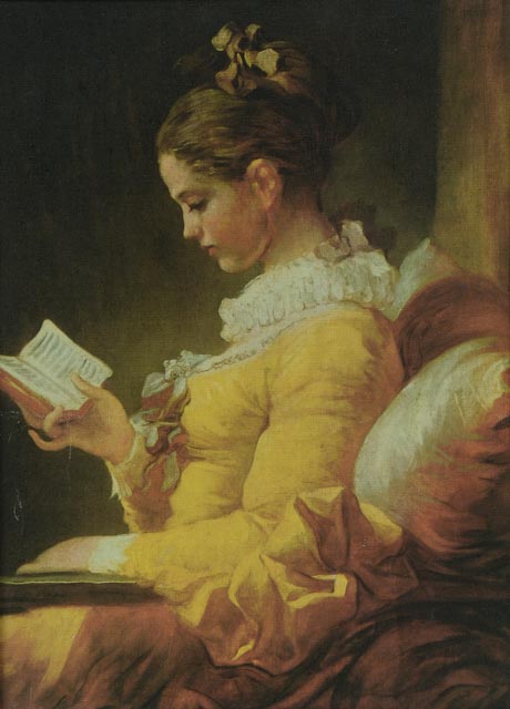 Jean-Honoré Fragonard Offset Lithograph on Board After "A Young Girl Reading"