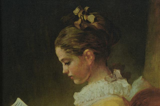 Jean-Honoré Fragonard Offset Lithograph on Board After "A Young Girl Reading"