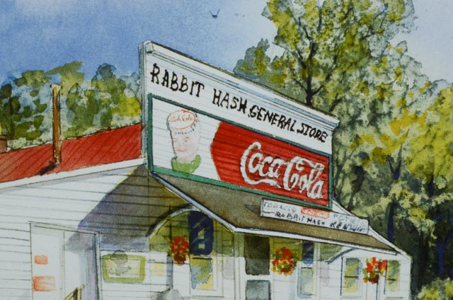 Tom Gaither Signed Offset Lithograph "Rabbit Hash General Store"