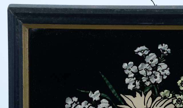 "Phlox and Asters" Reverse Glass Serigraph