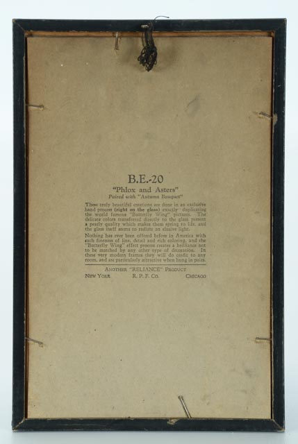 "Phlox and Asters" Reverse Glass Serigraph