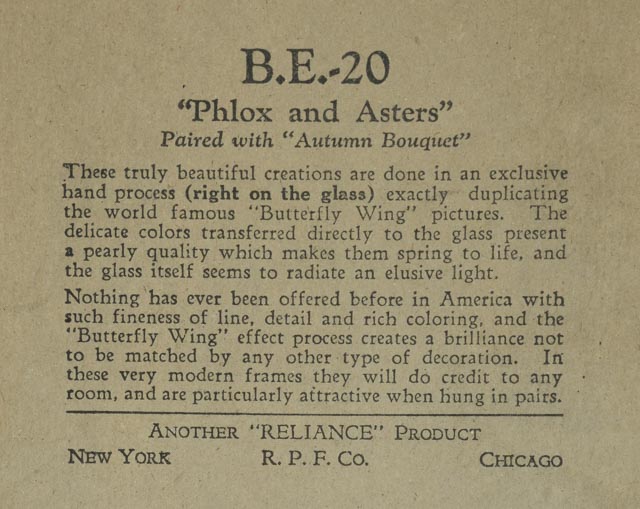 "Phlox and Asters" Reverse Glass Serigraph