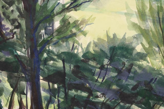 Robert Popick Vintage Original Watercolor