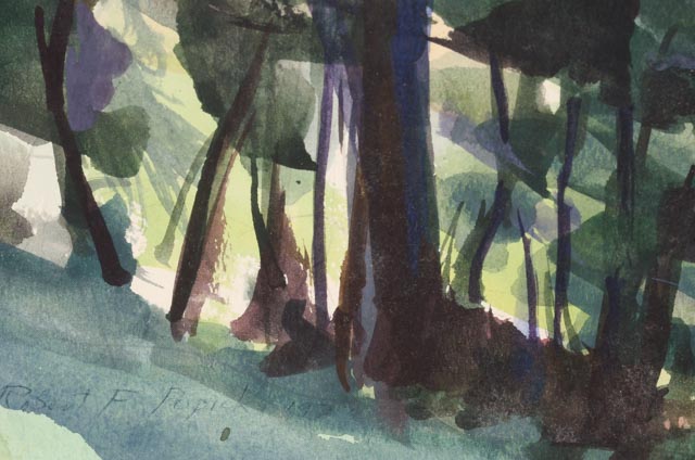 Robert Popick Vintage Original Watercolor